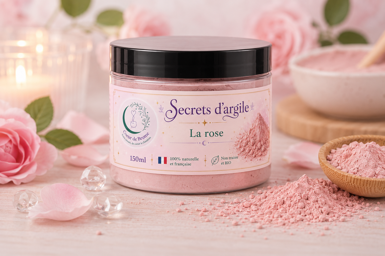 Masque d'argile La rose
